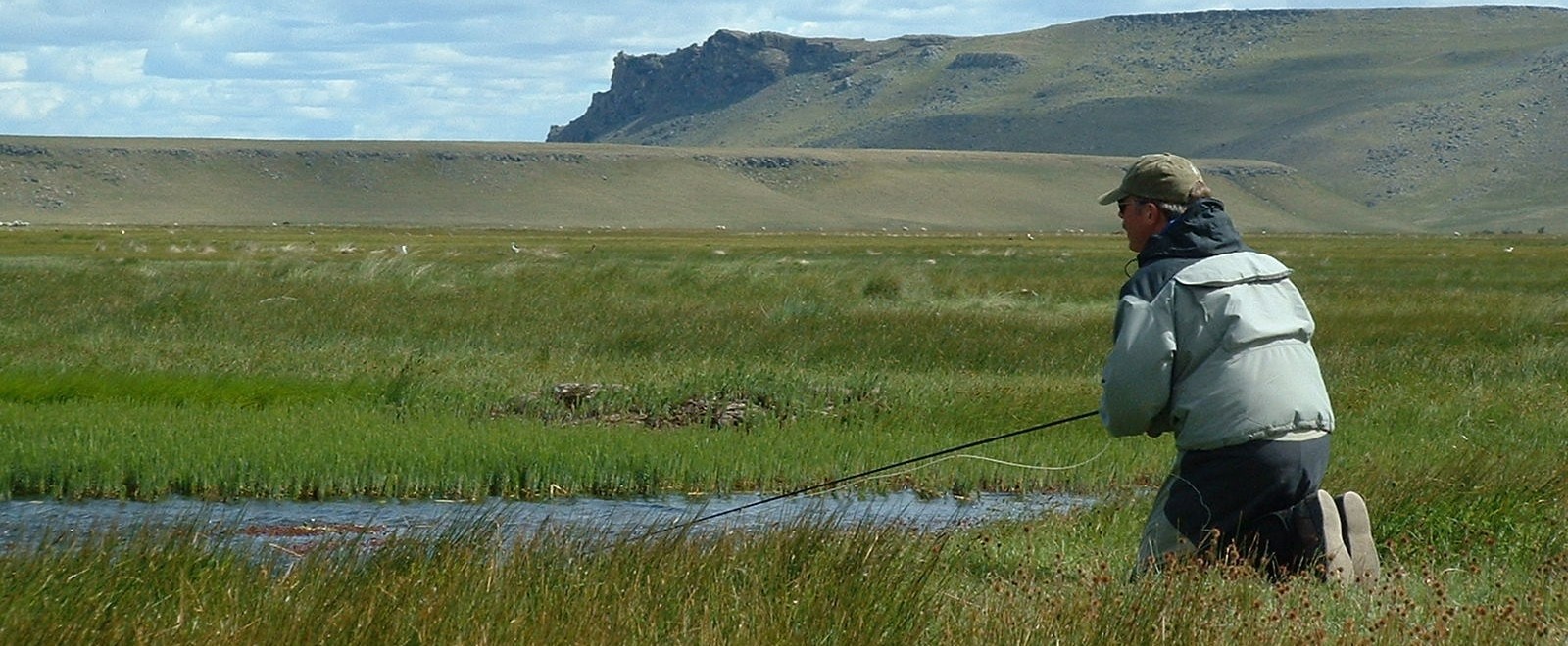 Spring creek fishing in Argentina. Spring creek fishing