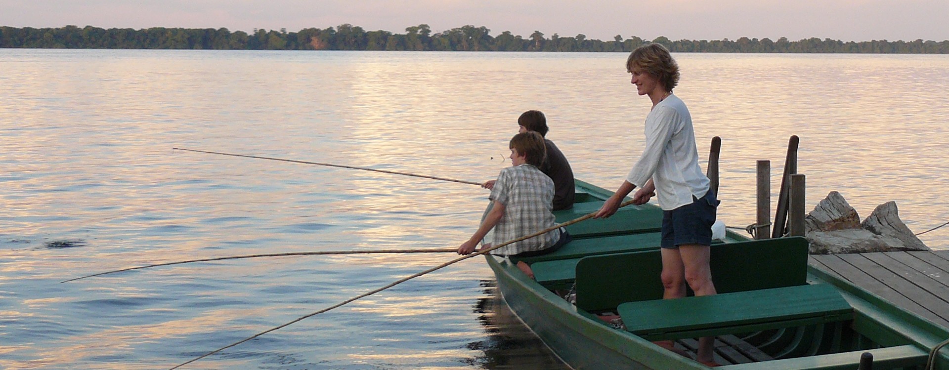 Fishing on the Rio Negro in Brazil. Fishing on the Rio Negro